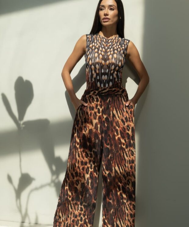 Paplūdimio kelnės july 25PR/brown print